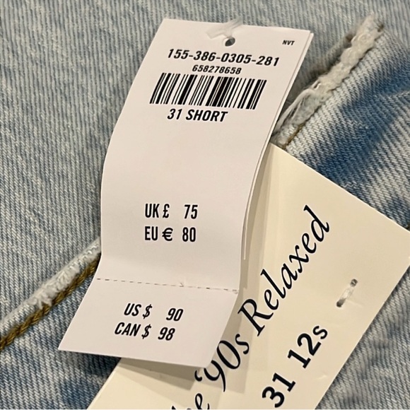 NWT Abercrombie High Rise The 90s Relaxed Jean Size 31 - Picture 11 of 13